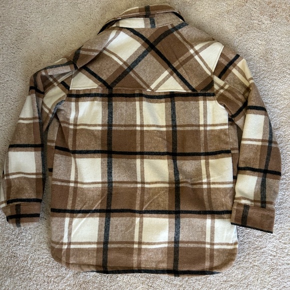 Thread & Supply Chandler Shacket for Women in Tan Plaid - Picture 5 of 5